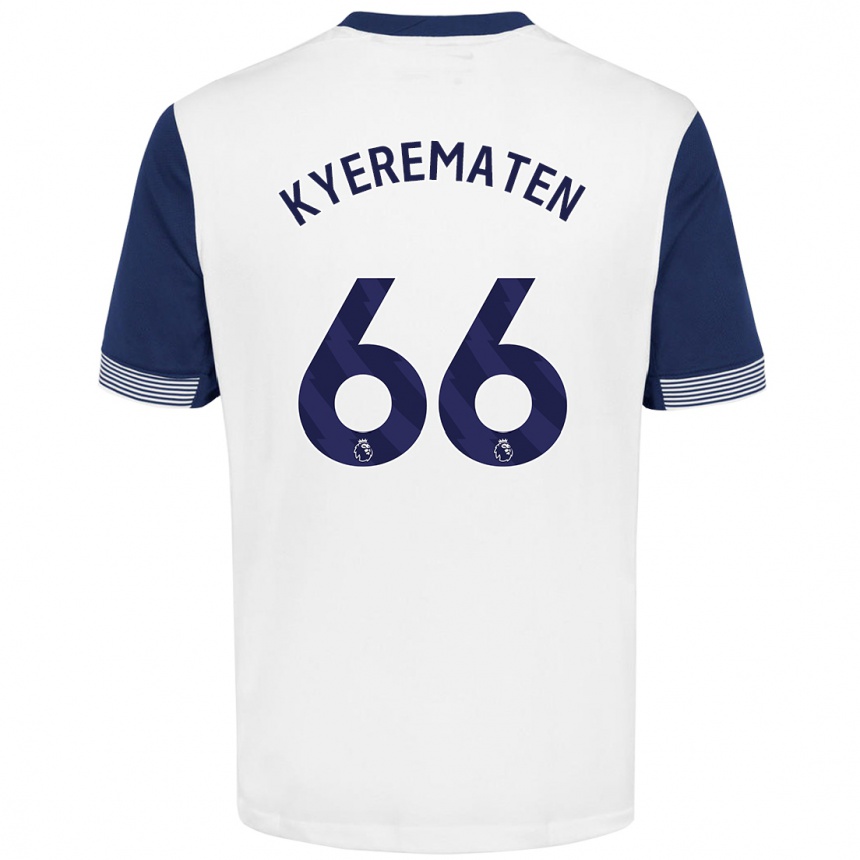 Men Football Rio Kyerematen #66 White Blue Home Jersey 2024/25 T-Shirt Australia