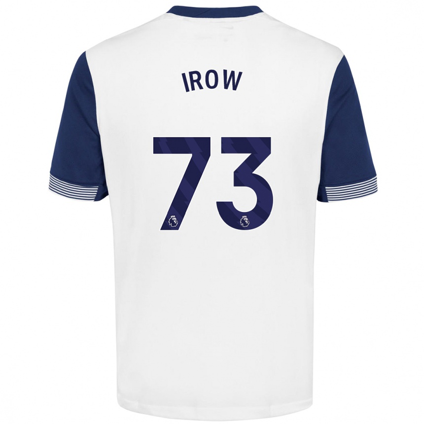 Men Football Oliver Irow #73 White Blue Home Jersey 2024/25 T-Shirt Australia