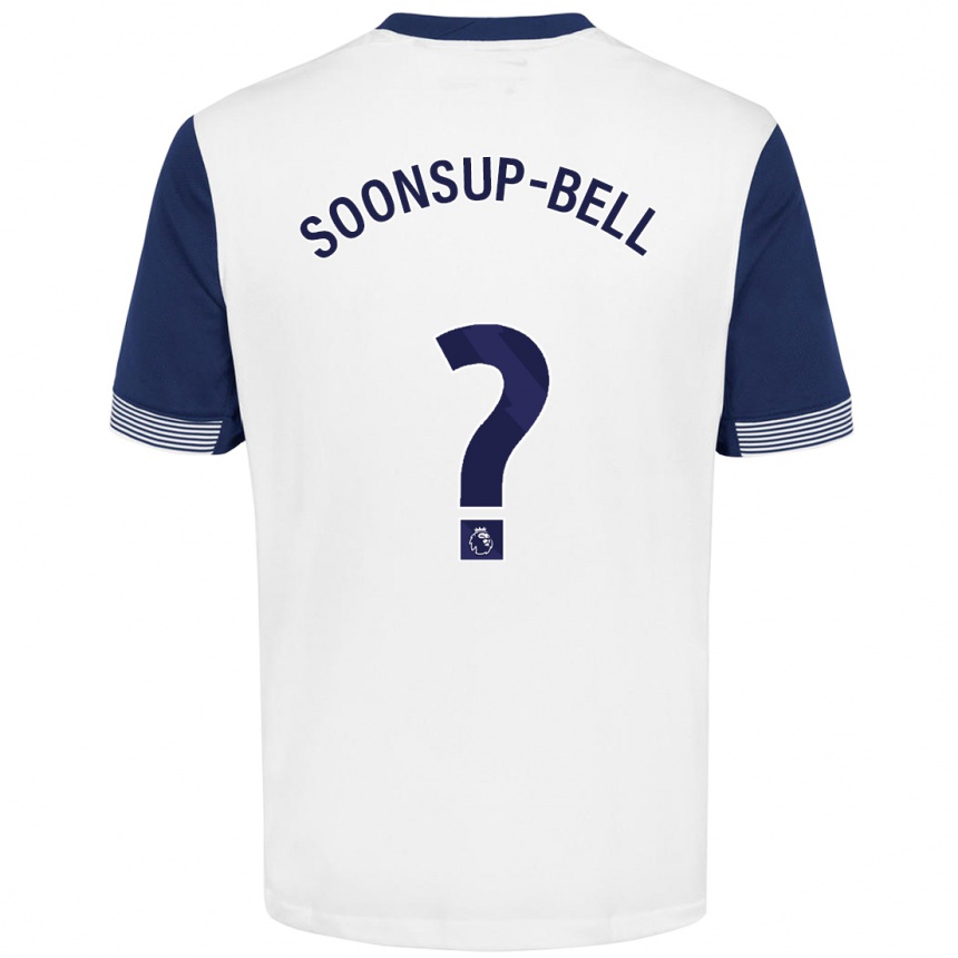 Men Football Jude Soonsup-Bell #0 White Blue Home Jersey 2024/25 T-Shirt Australia