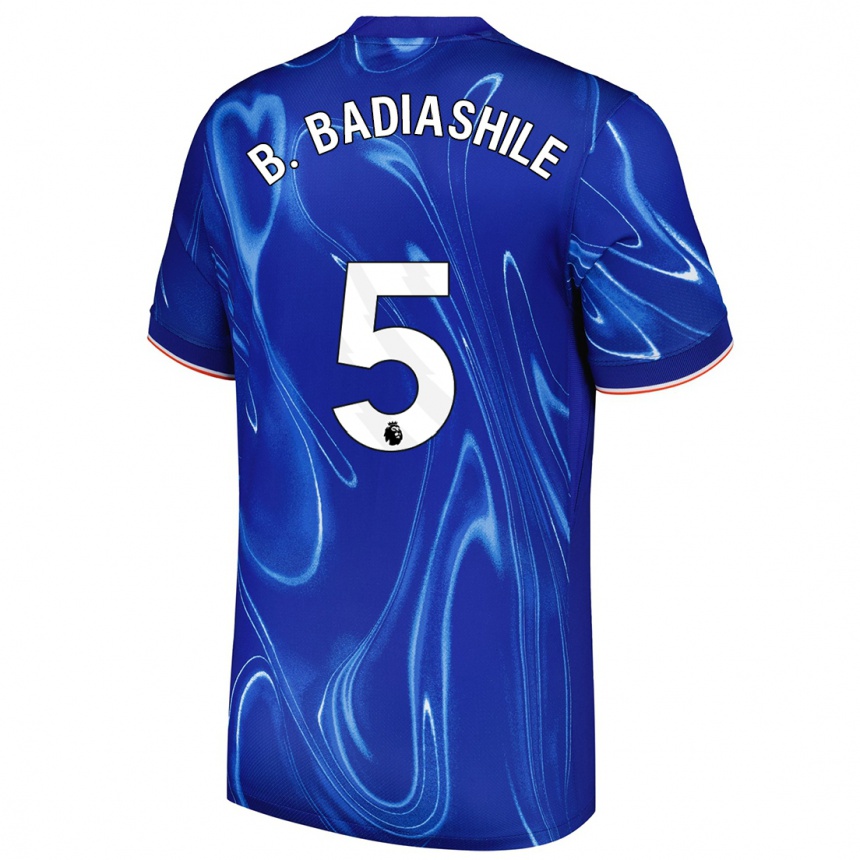 Men Football Benoît Badiashile #5 Blue White Home Jersey 2024/25 T-Shirt Australia