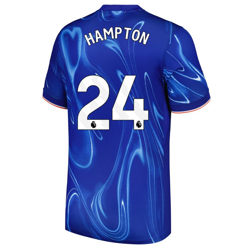 Men Football Hannah Hampton #24 Blue White Home Jersey 2024/25 T-Shirt Australia