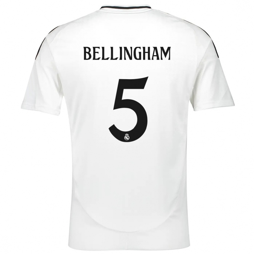 Men Football Jude Bellingham #5 White Home Jersey 2024/25 T-Shirt Australia