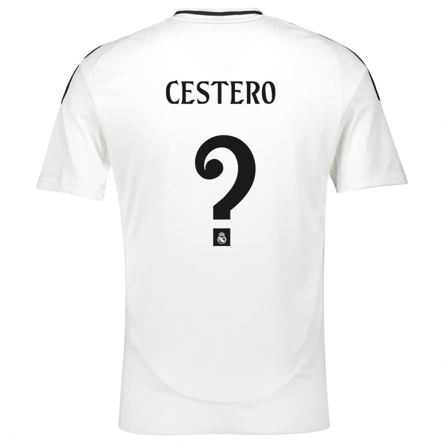 Men Football Jorge Cestero #0 White Home Jersey 2024/25 T-Shirt Australia