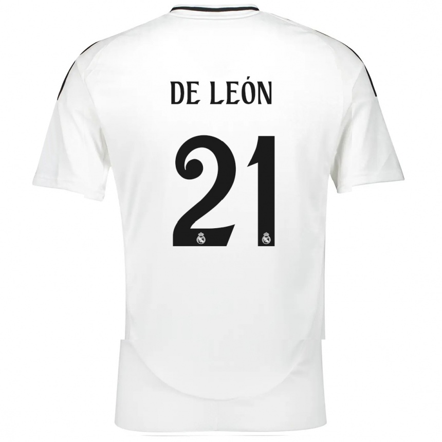 Men Football Jeremy De León #21 White Home Jersey 2024/25 T-Shirt Australia