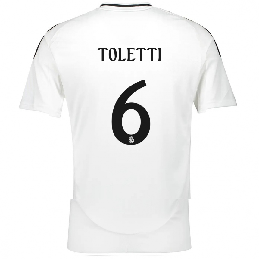 Men Football Sandie Toletti #6 White Home Jersey 2024/25 T-Shirt Australia