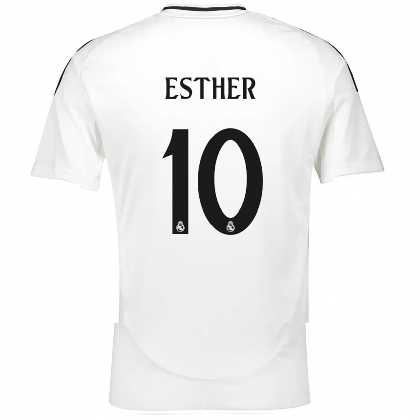 Men Football Esther Gonzalez #10 White Home Jersey 2024/25 T-Shirt Australia