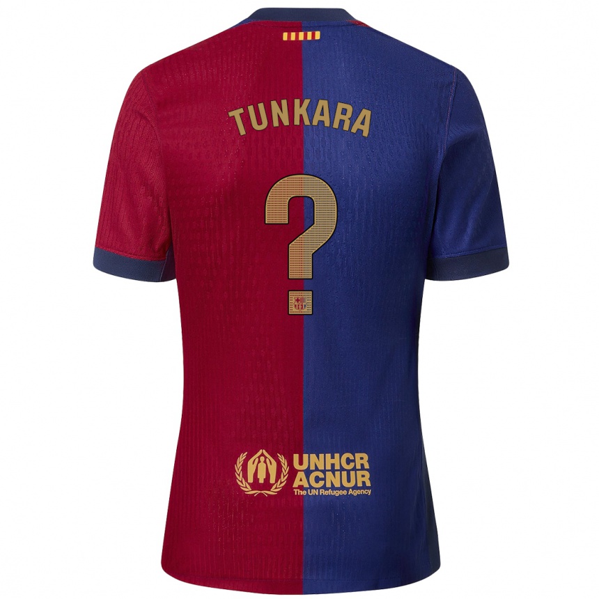 Men Football Ebrima Tunkara #0 Blue Red Home Jersey 2024/25 T-Shirt Australia