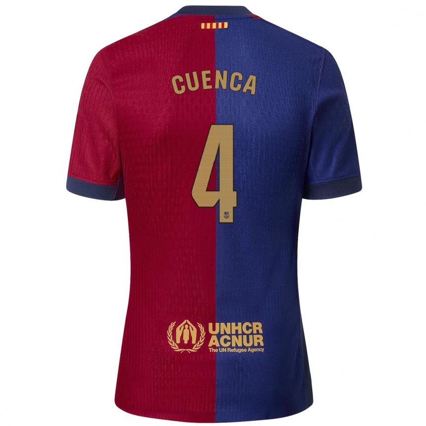 Men Football Andrés Cuenca #4 Blue Red Home Jersey 2024/25 T-Shirt Australia