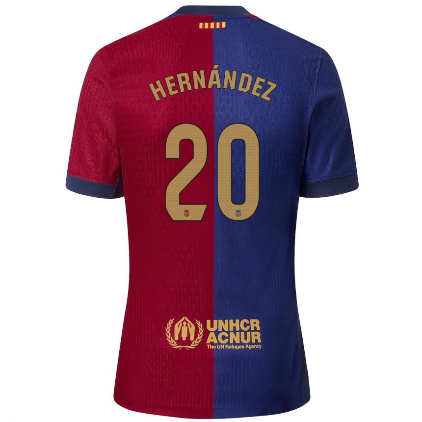 Men Football Unai Hernández #20 Blue Red Home Jersey 2024/25 T-Shirt Australia