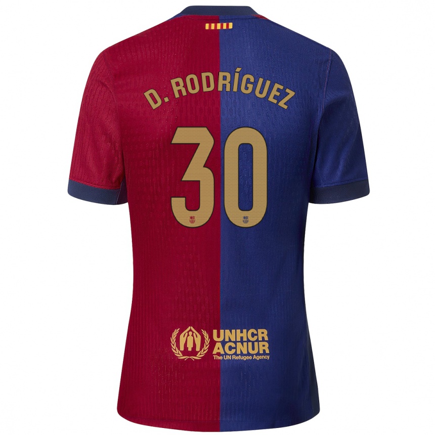 Men Football Dani Rodríguez #30 Blue Red Home Jersey 2024/25 T-Shirt Australia