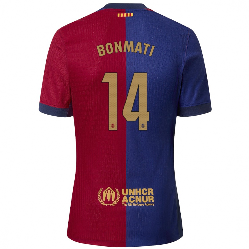 Men Football Aitana Bonmatí #14 Blue Red Home Jersey 2024/25 T-Shirt Australia