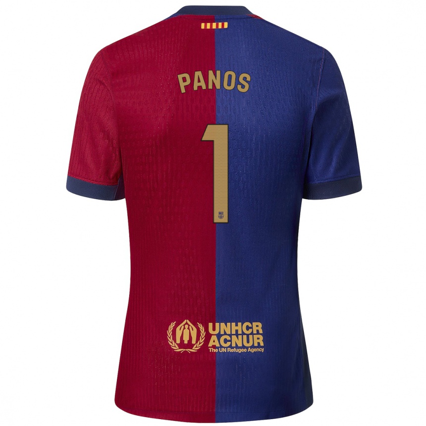 Men Football Sandra Panos #1 Blue Red Home Jersey 2024/25 T-Shirt Australia