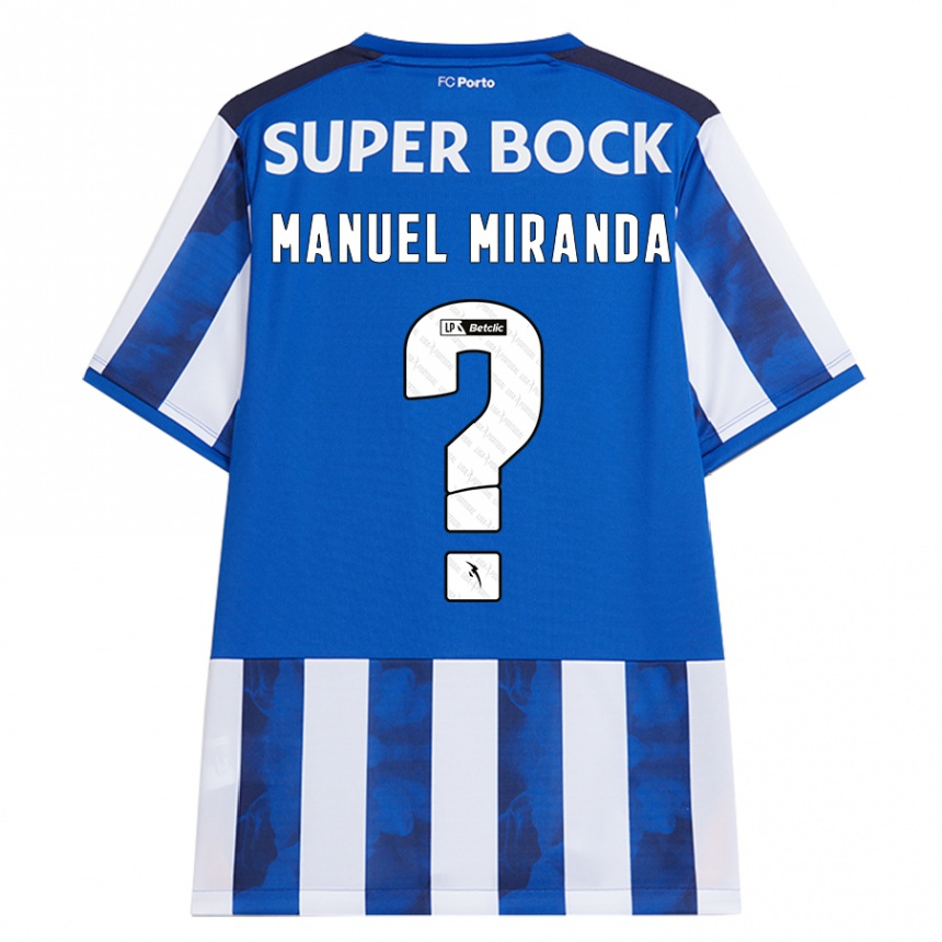 Men Football Manuel Miranda #0 Blue White Home Jersey 2024/25 T-Shirt Australia