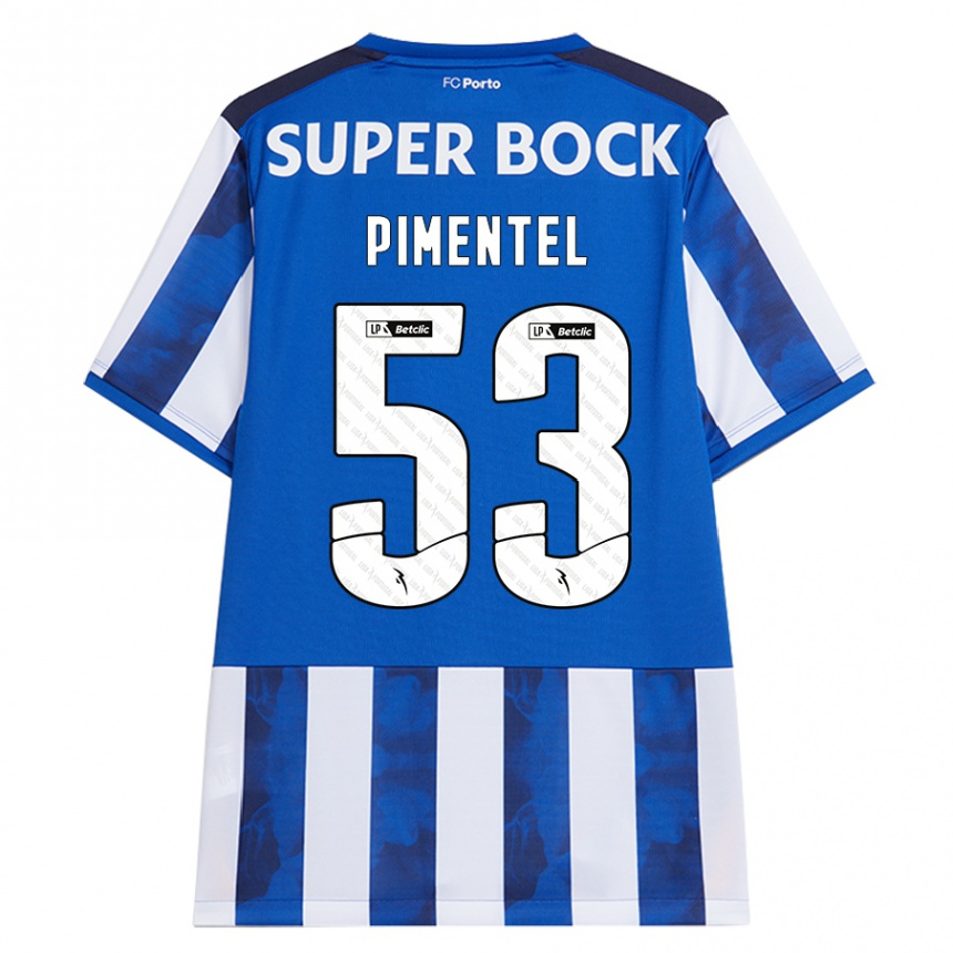 Men Football Eric Pimentel #53 Blue White Home Jersey 2024/25 T-Shirt Australia