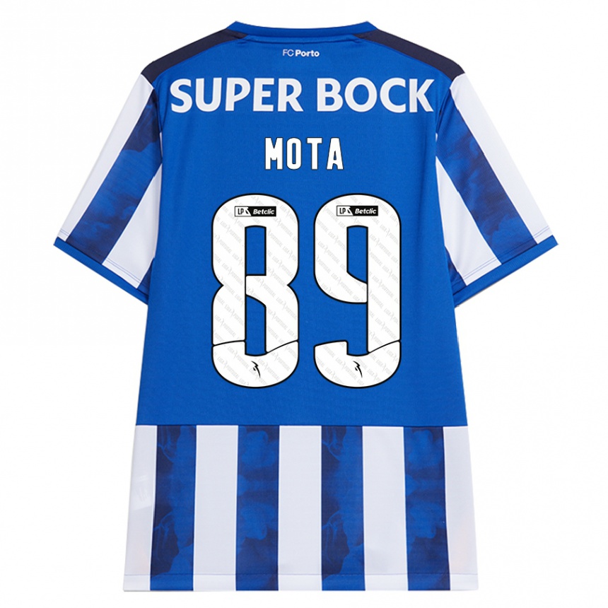 Men Football Luís Mota #89 Blue White Home Jersey 2024/25 T-Shirt Australia