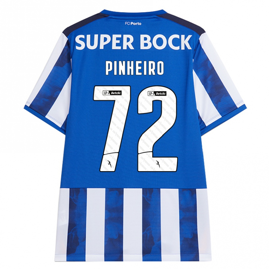 Men Football Rodrigo Pinheiro #72 Blue White Home Jersey 2024/25 T-Shirt Australia