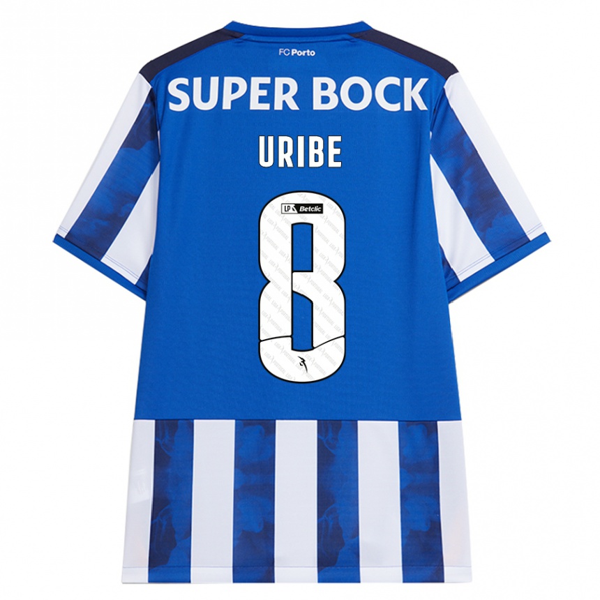 Men Football Mateus Uribe #8 Blue White Home Jersey 2024/25 T-Shirt Australia