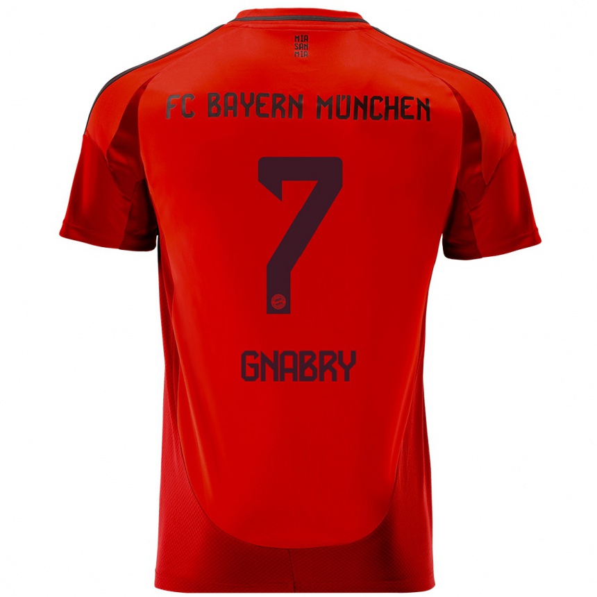 Men Football Serge Gnabry #7 Red Home Jersey 2024/25 T-Shirt Australia