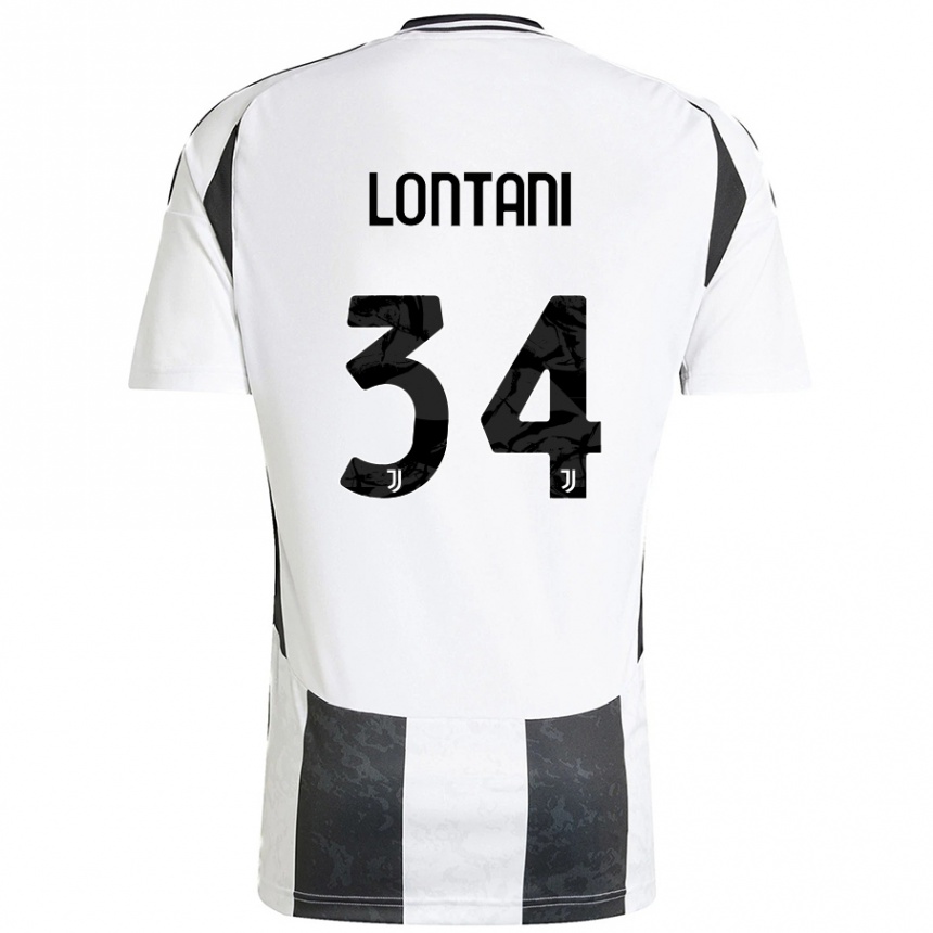 Men Football Matteo Lontani #34 White Black Home Jersey 2024/25 T-Shirt Australia