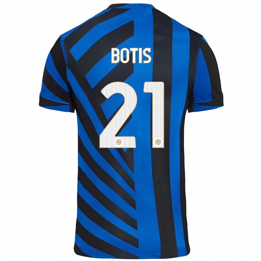 Men Football Nikolaos Botis #21 Blue Black Home Jersey 2024/25 T-Shirt Australia