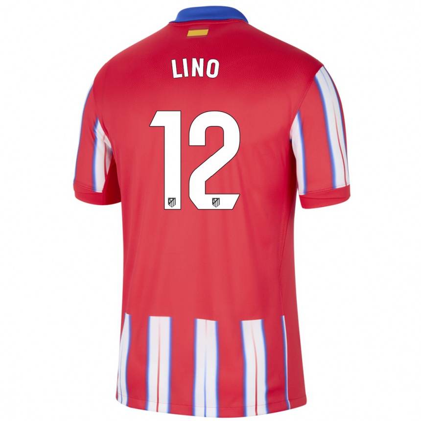 Men Football Samuel Lino #12 Red White Blue Home Jersey 2024/25 T-Shirt Australia