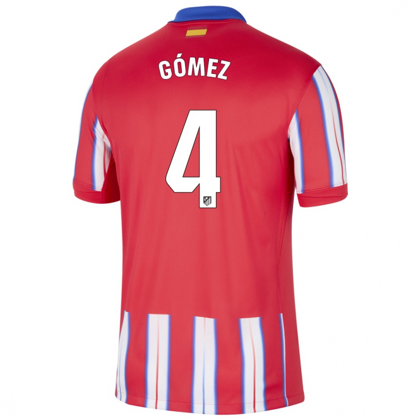 Men Football Mariano Gómez #4 Red White Blue Home Jersey 2024/25 T-Shirt Australia