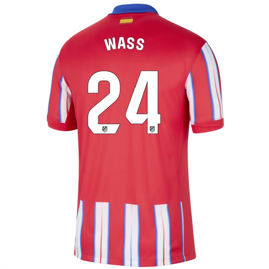 Men Football Daniel Wass #24 Red White Blue Home Jersey 2024/25 T-Shirt Australia