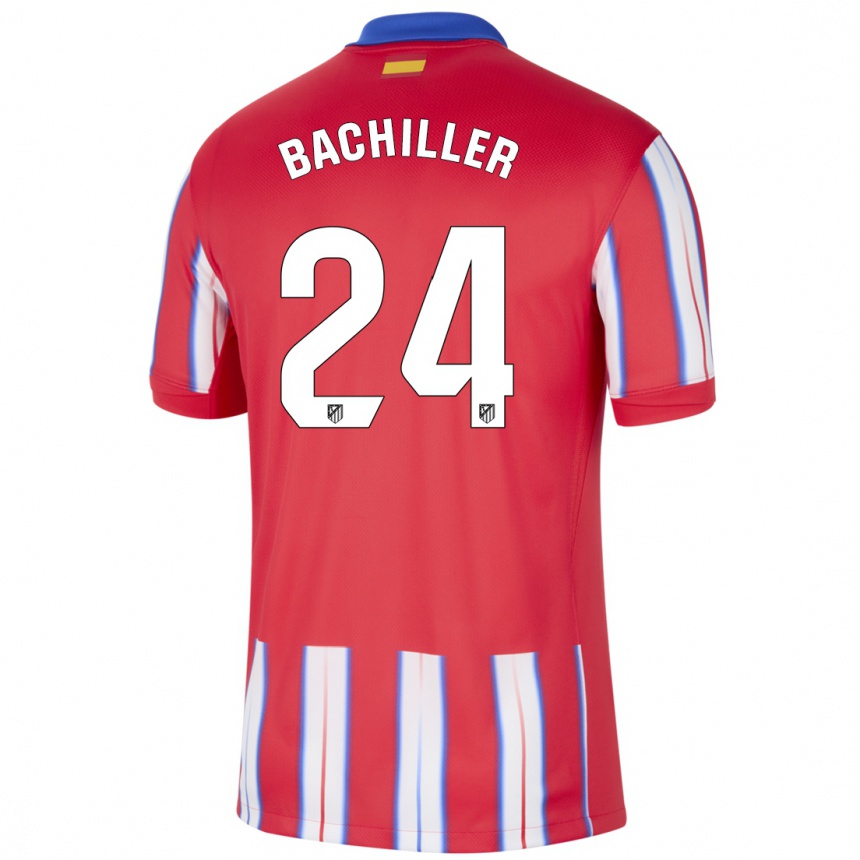 Men Football Iker Bachiller #24 Red White Blue Home Jersey 2024/25 T-Shirt Australia