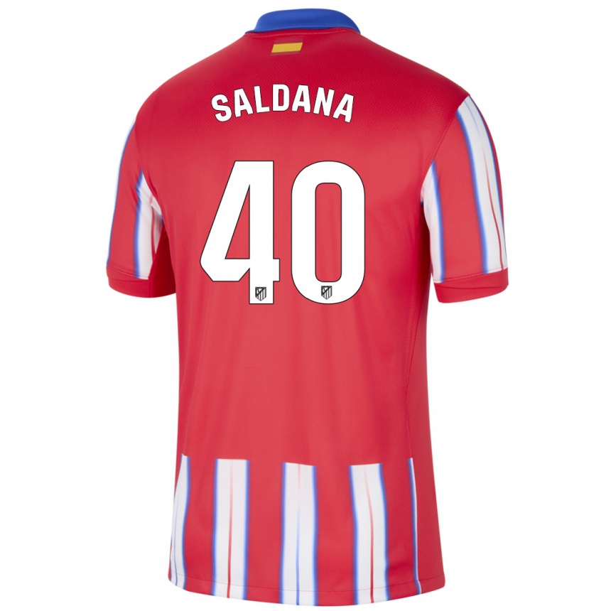 Men Football Jose Saldana #40 Red White Blue Home Jersey 2024/25 T-Shirt Australia