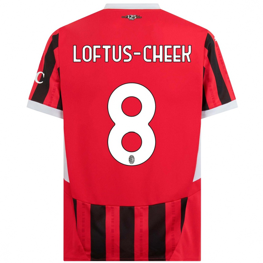 Men Football Ruben Loftus-Cheek #8 Red Black Home Jersey 2024/25 T-Shirt Australia