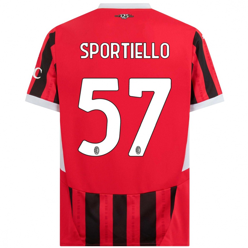 Men Football Marco Sportiello #57 Red Black Home Jersey 2024/25 T-Shirt Australia