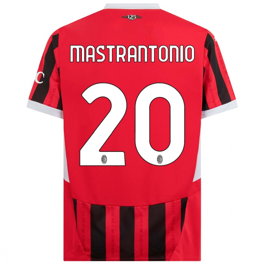 Men Football Davide Mastrantonio #20 Red Black Home Jersey 2024/25 T-Shirt Australia