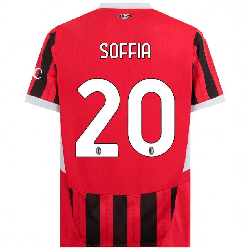 Men Football Angelica Soffia #20 Red Black Home Jersey 2024/25 T-Shirt Australia