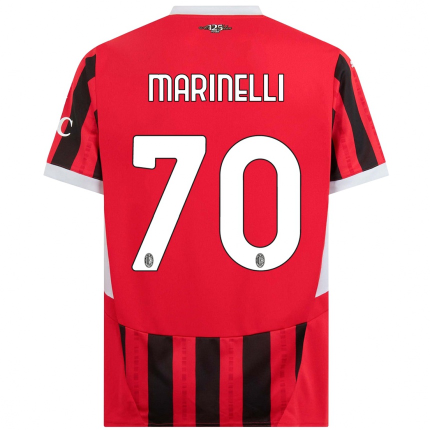 Men Football Gloria Marinelli #70 Red Black Home Jersey 2024/25 T-Shirt Australia