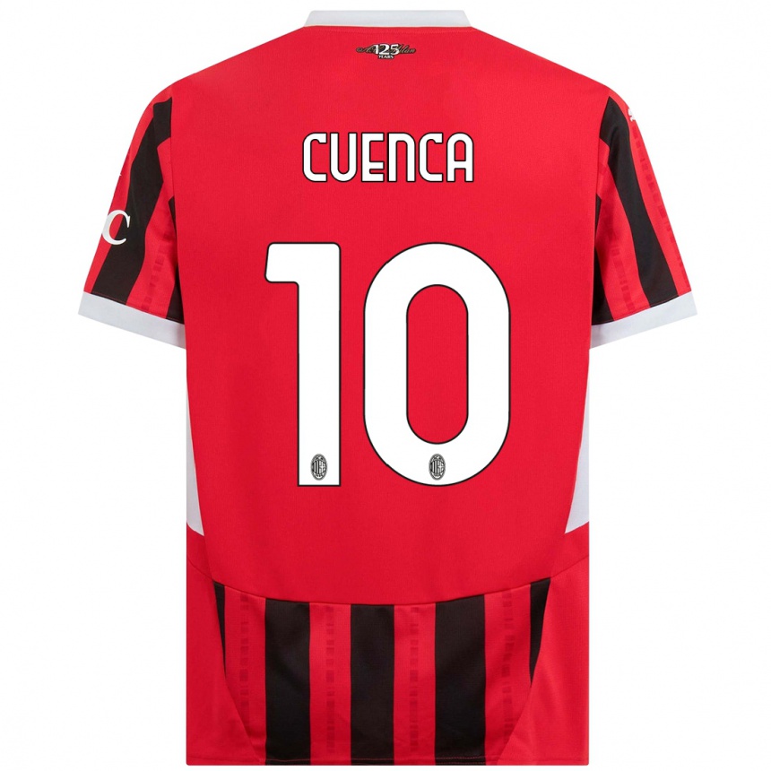 Men Football Hugo Cuenca #10 Red Black Home Jersey 2024/25 T-Shirt Australia