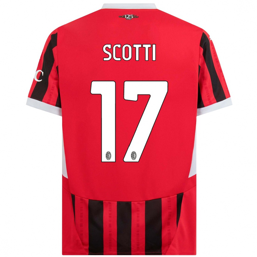 Men Football Filippo Scotti #17 Red Black Home Jersey 2024/25 T-Shirt Australia