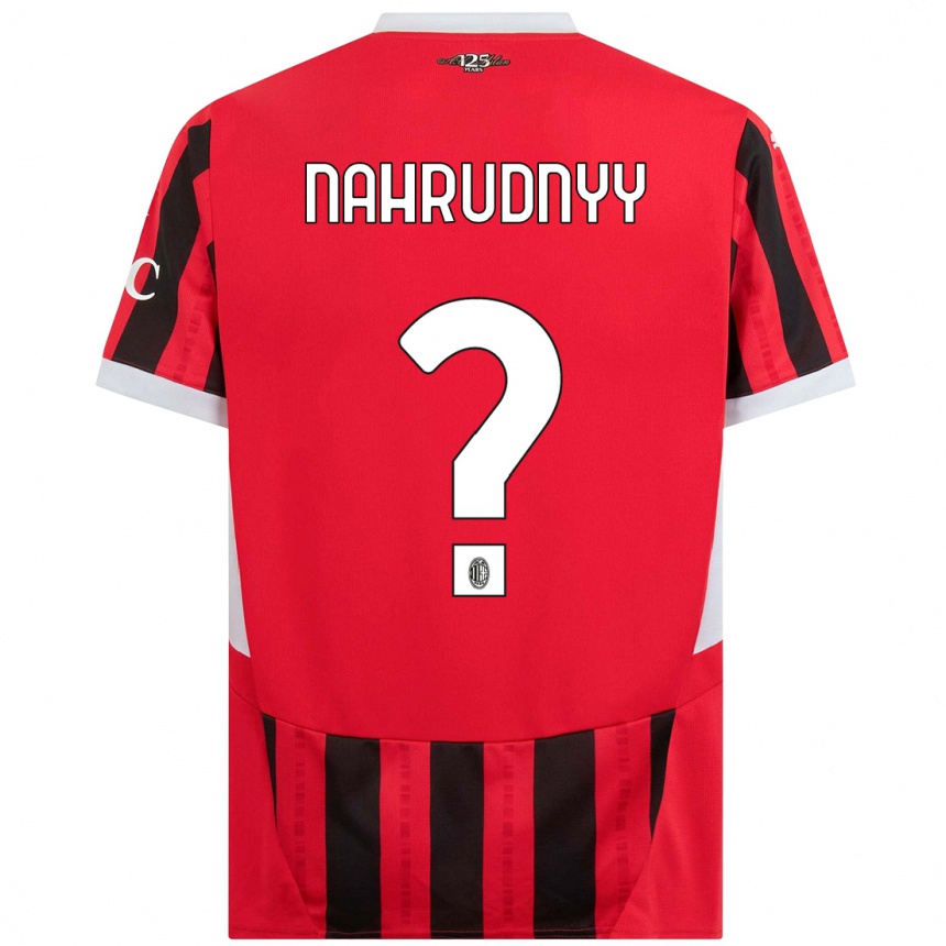 Men Football Vladislav Nahrudnyy #0 Red Black Home Jersey 2024/25 T-Shirt Australia