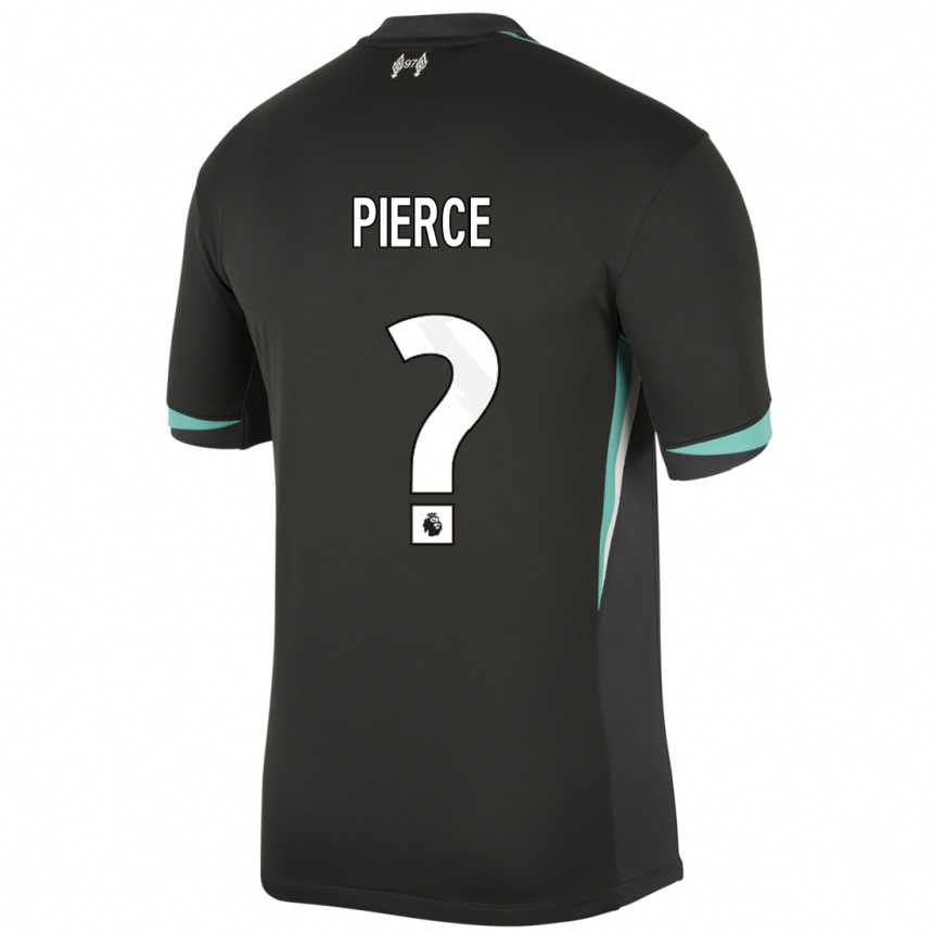 Men Football Alfie Pierce #0 Black Anthracite White Away Jersey 2024/25 T-Shirt Australia