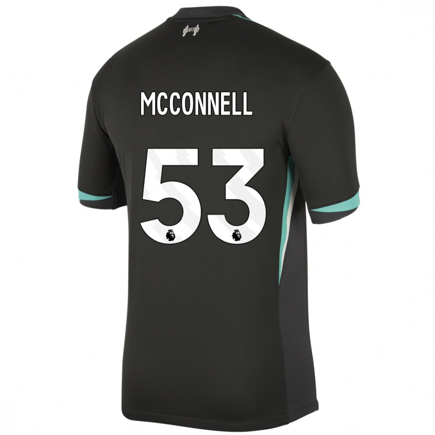 Men Football James Mcconnell #53 Black Anthracite White Away Jersey 2024/25 T-Shirt Australia