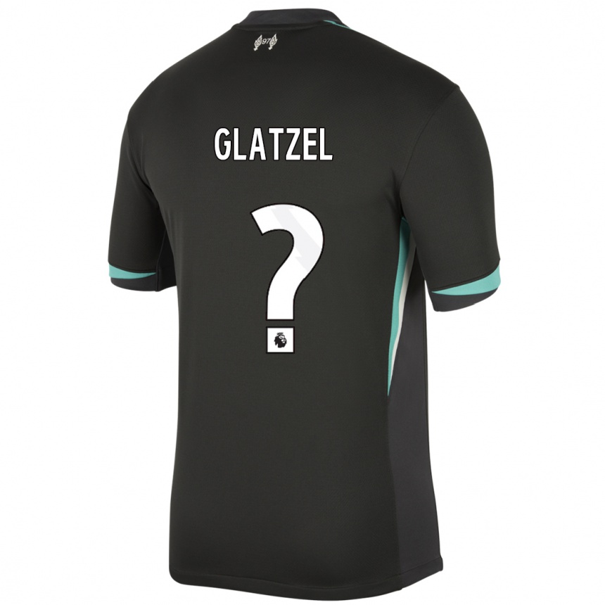 Men Football Paul Glatzel #0 Black Anthracite White Away Jersey 2024/25 T-Shirt Australia