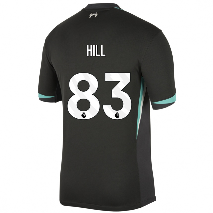 Men Football Thomas Hill #83 Black Anthracite White Away Jersey 2024/25 T-Shirt Australia