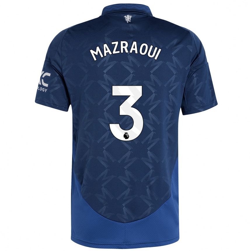 Men Football Noussair Mazraoui #3 Indigo Away Jersey 2024/25 T-Shirt Australia