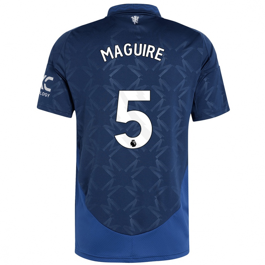 Men Football Harry Maguire #5 Indigo Away Jersey 2024/25 T-Shirt Australia