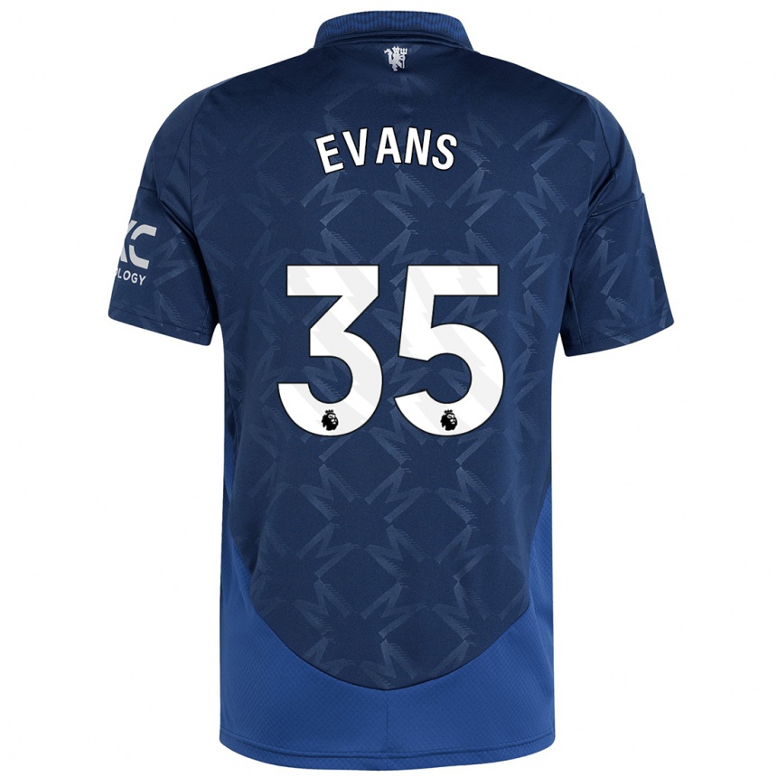 Men Football Jonny Evans #35 Indigo Away Jersey 2024/25 T-Shirt Australia