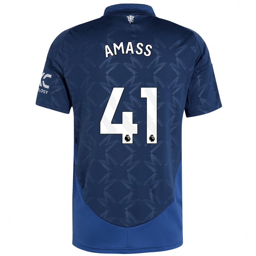 Men Football Harry Amass #41 Indigo Away Jersey 2024/25 T-Shirt Australia