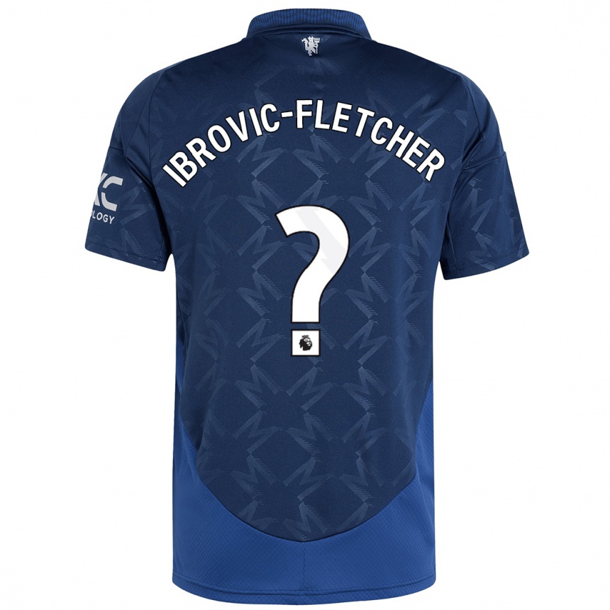 Men Football Edward Ibrovic-Fletcher #0 Indigo Away Jersey 2024/25 T-Shirt Australia