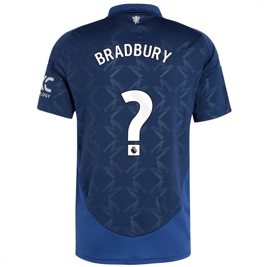 Men Football Louie Bradbury #0 Indigo Away Jersey 2024/25 T-Shirt Australia