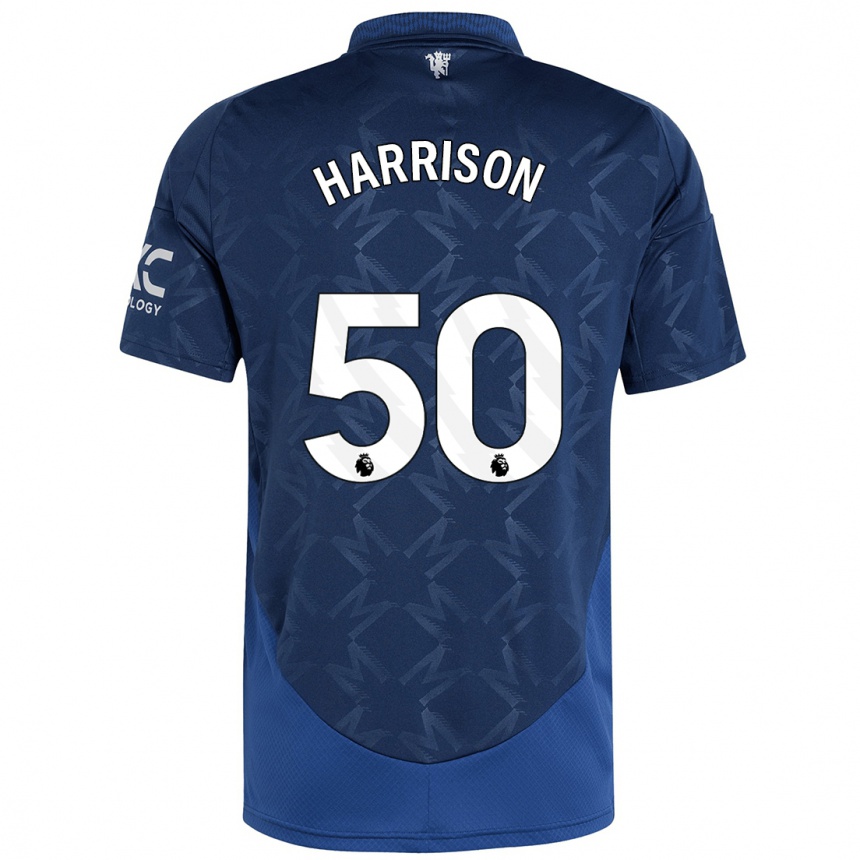 Men Football Elyh Harrison #50 Indigo Away Jersey 2024/25 T-Shirt Australia