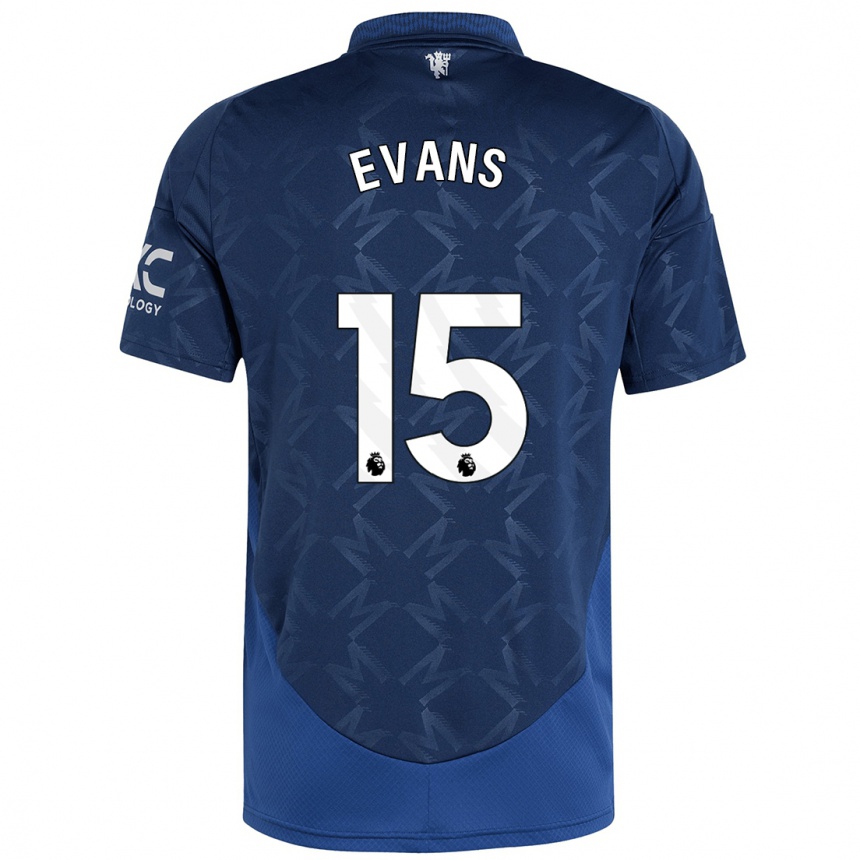 Men Football Gemma Evans #15 Indigo Away Jersey 2024/25 T-Shirt Australia