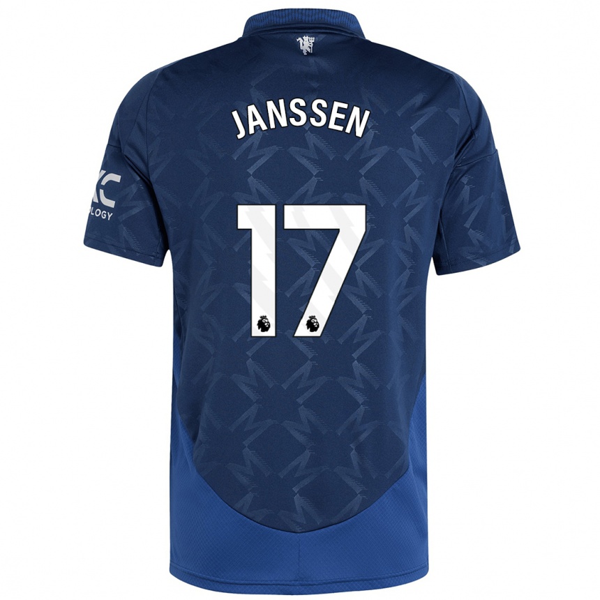 Men Football Dominique Janssen #17 Indigo Away Jersey 2024/25 T-Shirt Australia